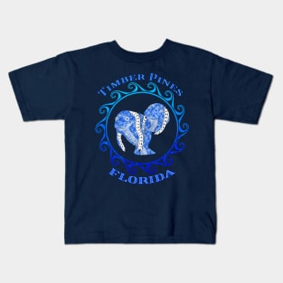 Timber Pines Florida Vacation Tribal Manatees Kids T-Shirt